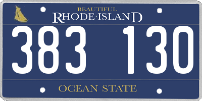 RI license plate 383130