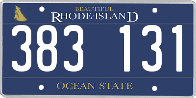 RI license plate 383131