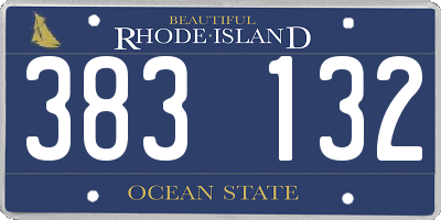 RI license plate 383132
