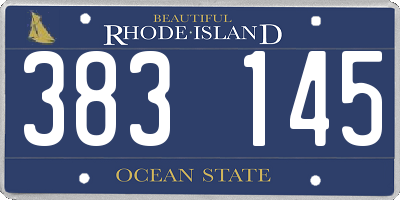 RI license plate 383145