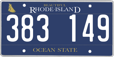 RI license plate 383149