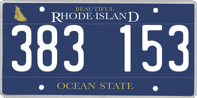 RI license plate 383153