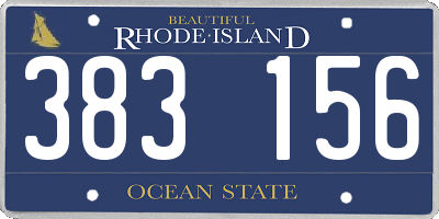 RI license plate 383156