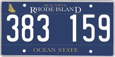 RI license plate 383159