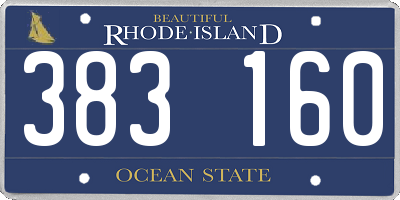 RI license plate 383160