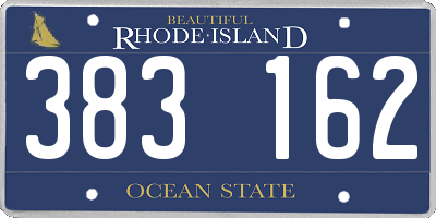 RI license plate 383162