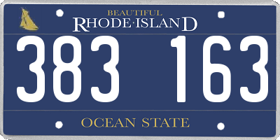 RI license plate 383163