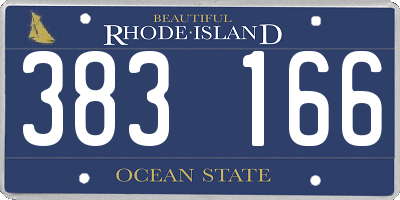 RI license plate 383166