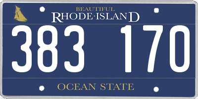 RI license plate 383170