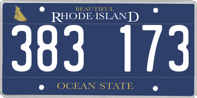 RI license plate 383173