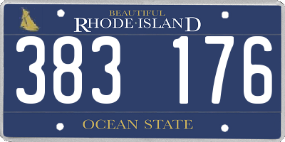 RI license plate 383176