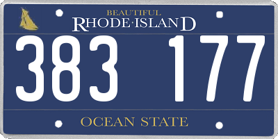 RI license plate 383177