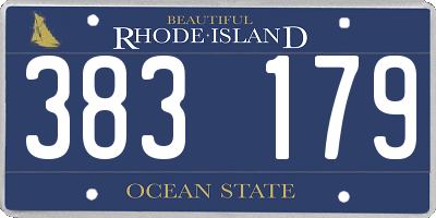 RI license plate 383179