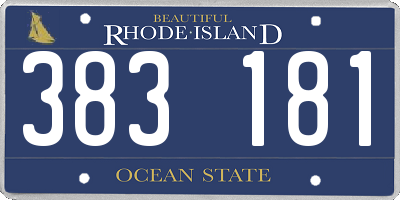 RI license plate 383181