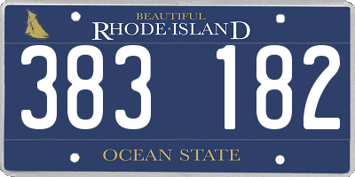 RI license plate 383182