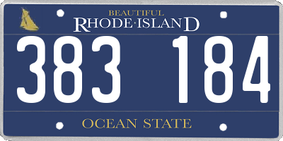 RI license plate 383184