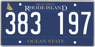 RI license plate 383197