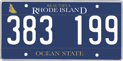 RI license plate 383199