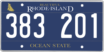 RI license plate 383201