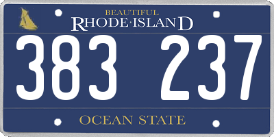 RI license plate 383237