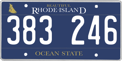 RI license plate 383246