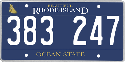RI license plate 383247