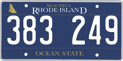 RI license plate 383249
