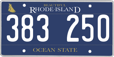 RI license plate 383250