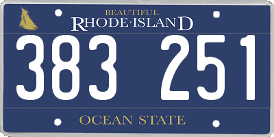 RI license plate 383251
