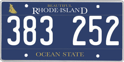 RI license plate 383252