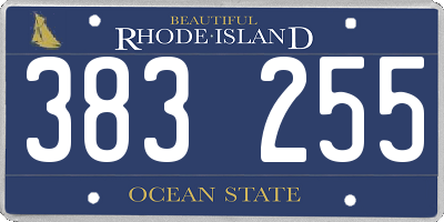 RI license plate 383255
