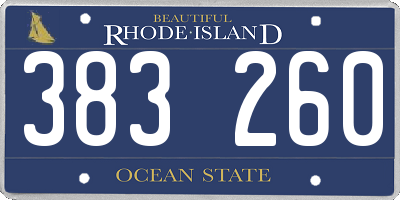 RI license plate 383260