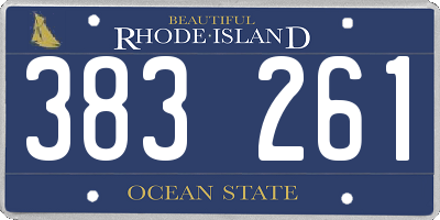 RI license plate 383261