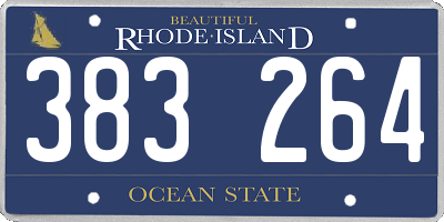 RI license plate 383264