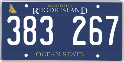 RI license plate 383267