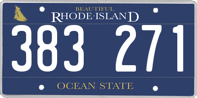 RI license plate 383271