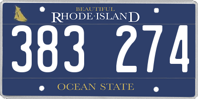 RI license plate 383274