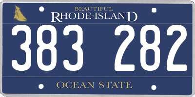 RI license plate 383282