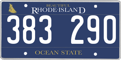 RI license plate 383290
