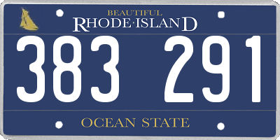RI license plate 383291