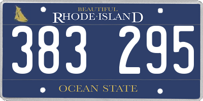 RI license plate 383295