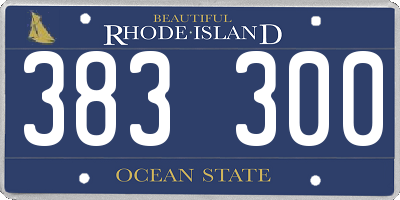 RI license plate 383300