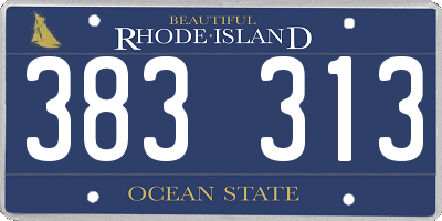 RI license plate 383313