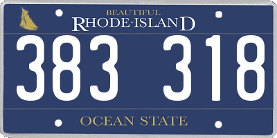 RI license plate 383318