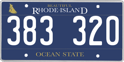 RI license plate 383320