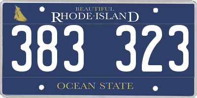 RI license plate 383323