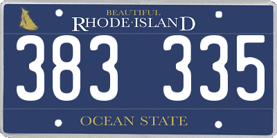 RI license plate 383335