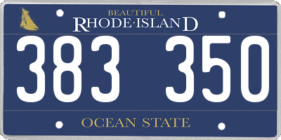 RI license plate 383350