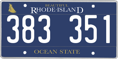 RI license plate 383351