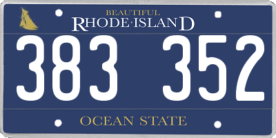 RI license plate 383352